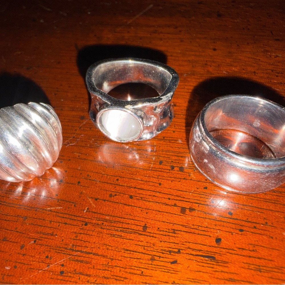 Source Unknown Silver Ring Set - image 1